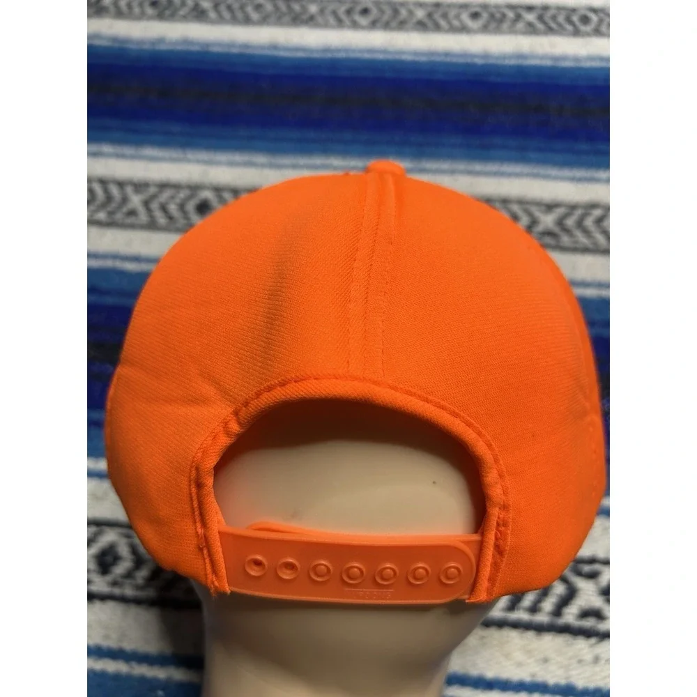 Vintage Yupoong Builders Supply Mount Olive Blue Ridge Paint Orange Snapback Hat